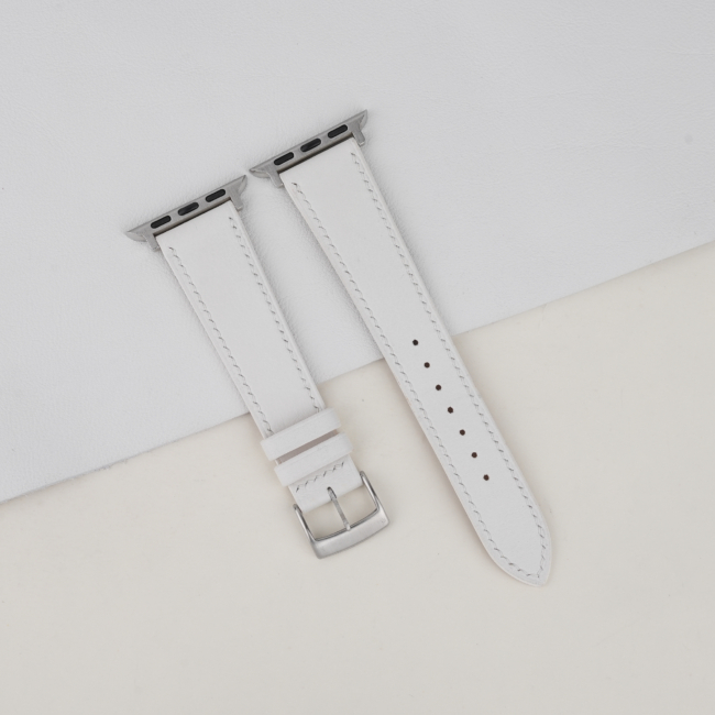 White Swift Leather Apple Watch Band