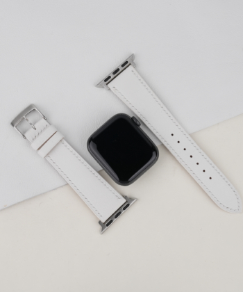 White Swift Leather Apple Watch Band