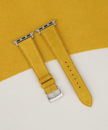 Yellow Suede Leather Apple Watch Band