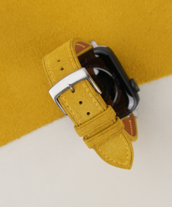 Yellow Suede Leather Apple Watch Band