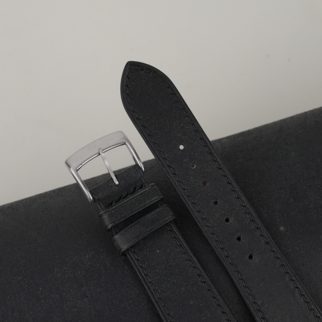 Black Pueblo Badalassi Carlo Leather Watch Strap