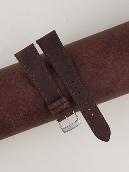 Dark Brown Pueblo Badalassi Carlo Leather Watch Strap