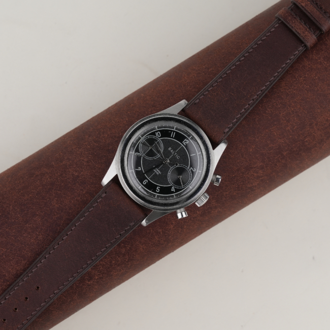 Dark Brown Pueblo Badalassi Carlo Leather Watch Strap