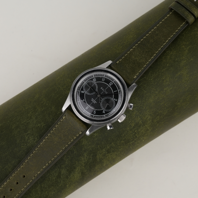 Dark Olive Pueblo Badalassi Carlo Leather Watch Strap