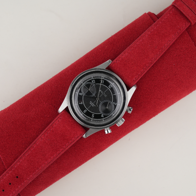 Red Suede Leather Watch Strap