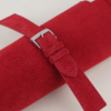 Red Suede Leather Watch Strap