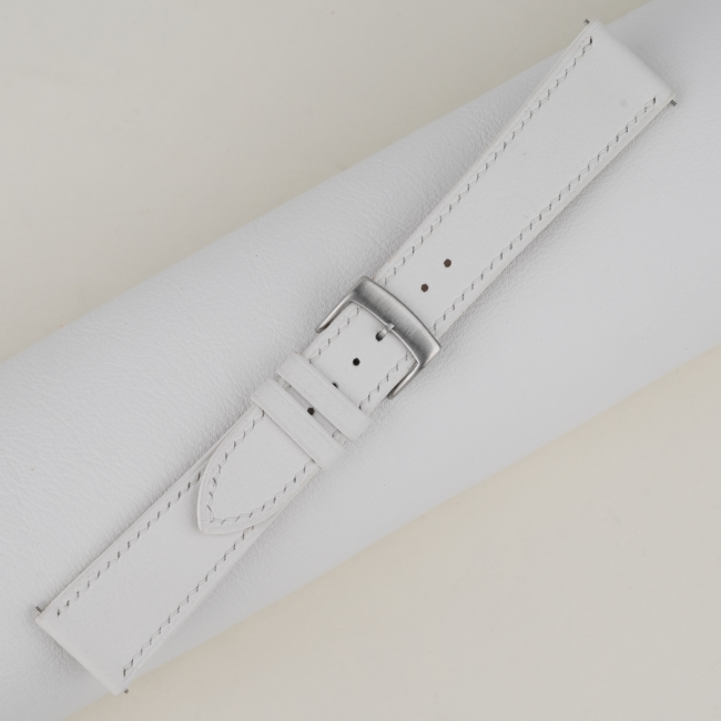 White Swift Leather Watch Strap