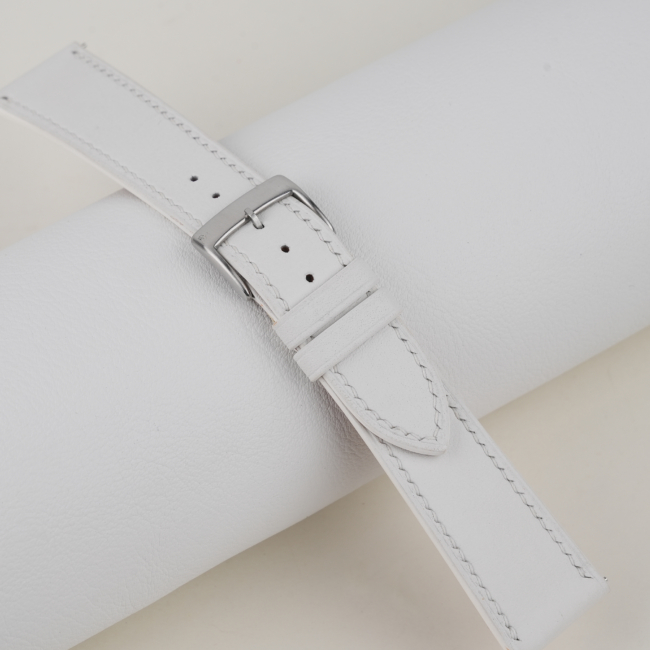 White Swift Leather Watch Strap