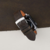 Double Padded Umber Brown Habana Leather Apple Watch Band