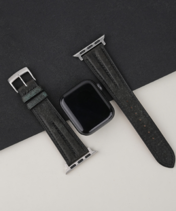 Double Padded Aquamarine Blue Habana Leather Apple Watch Band