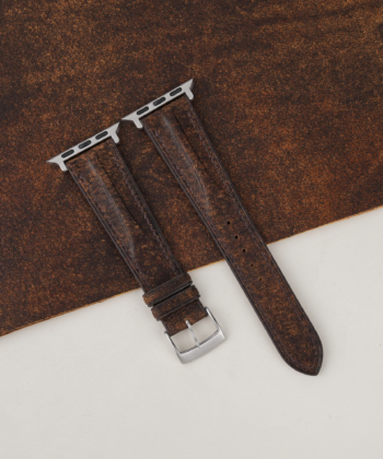 Single Padded Tawny Brown Habana Leather Apple Watch Band