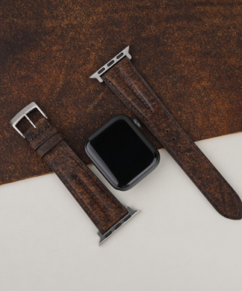 Double Padded Tawny Brown Habana Leather Apple Watch Band