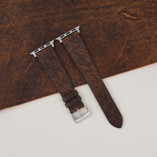 Tawny Brown Habana Leather Apple Watch Band