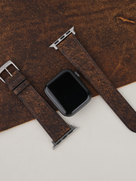 Tawny Brown Habana Leather Apple Watch Band