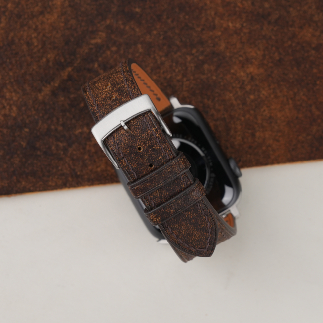 Tawny Brown Habana Leather Apple Watch Band