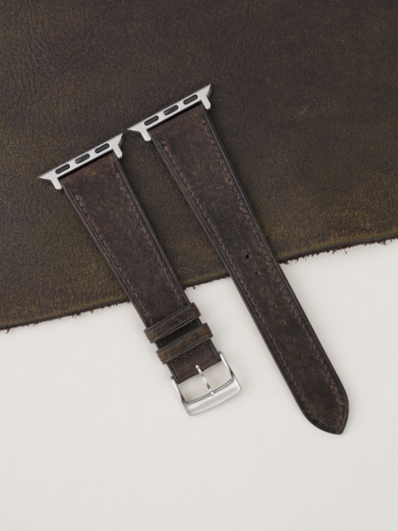 Umber Brown Habana Leather Apple Watch Band