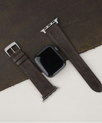 Umber Brown Habana Leather Apple Watch Band