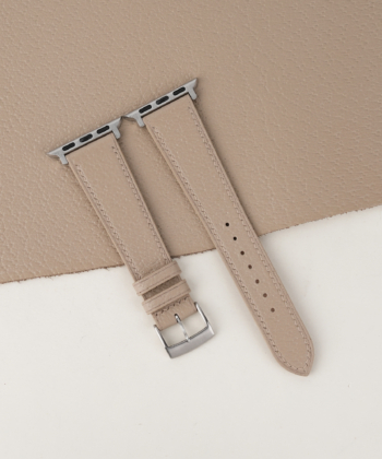 Beige Peccary Leather Apple Watch Band