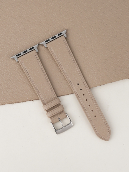 Beige Peccary Leather Apple Watch Band