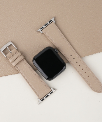 Beige Peccary Leather Apple Watch Band