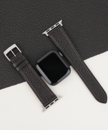 Chocolate Peccary Leather Apple Watch Band