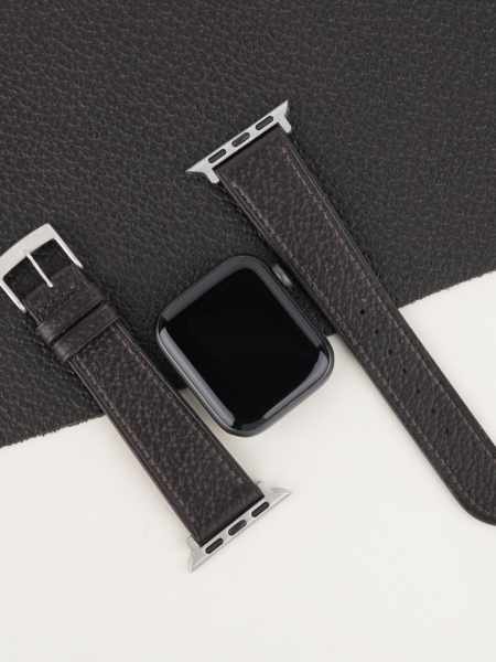 Chocolate Peccary Leather Apple Watch Band