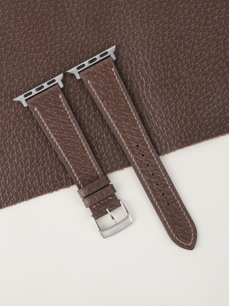 Dark Taupe Peccary Leather Apple Watch Band