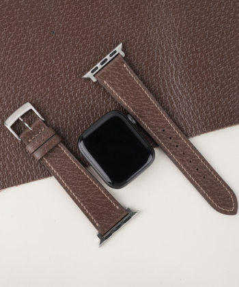 Dark Taupe Peccary Leather Apple Watch Band