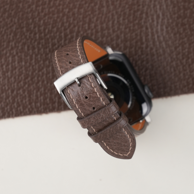 Dark Taupe Peccary Leather Apple Watch Band