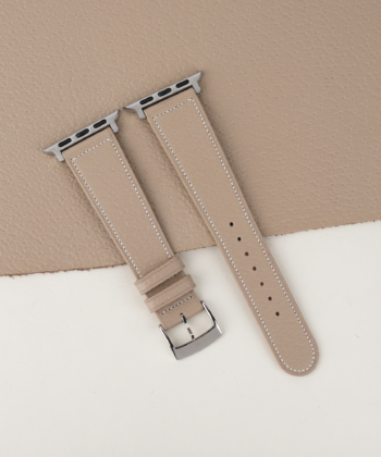 Micro Stitch Beige Peccary Leather Apple Watch Band