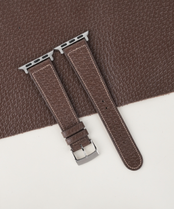 Micro Stitch Dark Taupe Peccary Leather Apple Watch Band