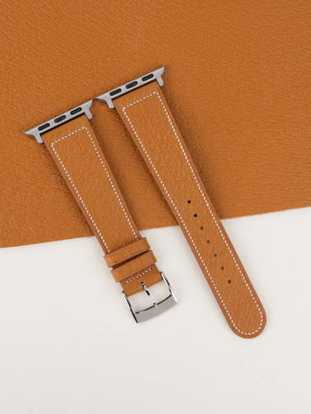 Micro Stitch Golden Peccary Leather Apple Watch Band