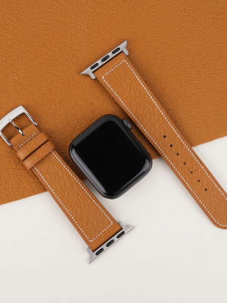 Micro Stitch Golden Peccary Leather Apple Watch Band