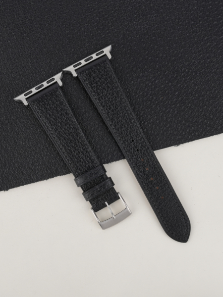 Black Peccary Leather Apple Watch Band