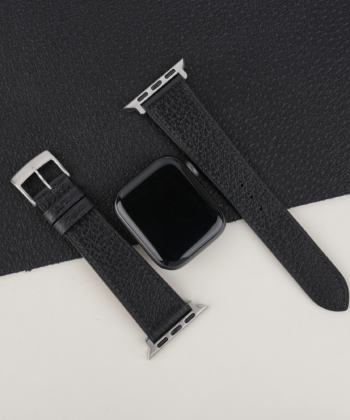 Black Peccary Leather Apple Watch Band