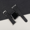 Micro Stitch Black Peccary Leather Apple Watch Band