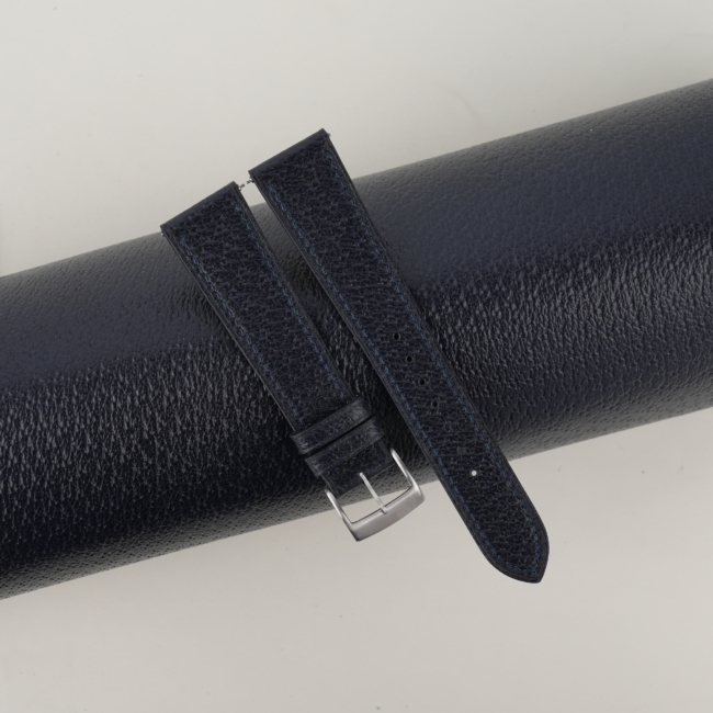 Navy Peccary Leather Watch Strap