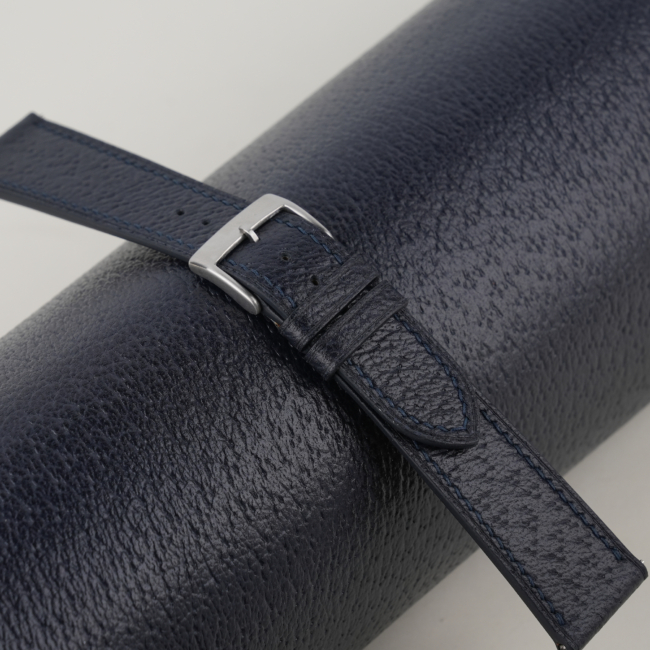 Navy Peccary Leather Watch Strap