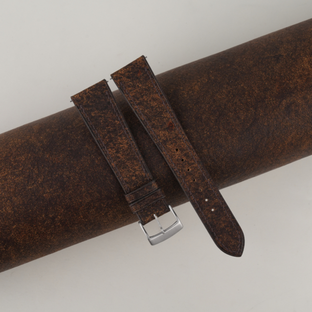 tawny brown habana leather watch strap