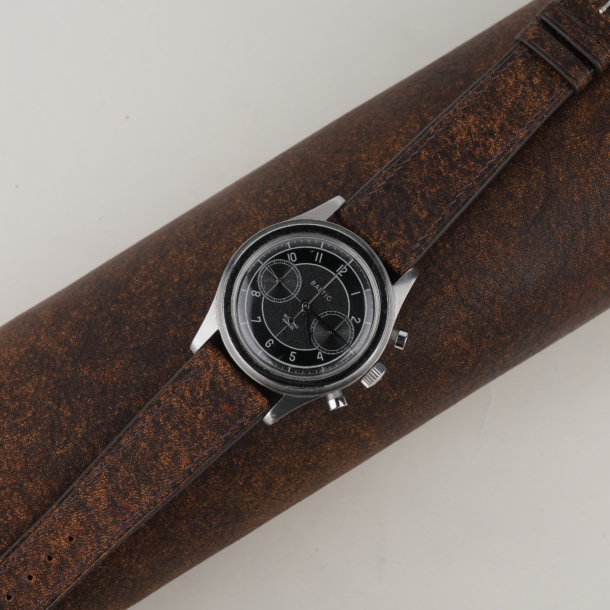 tawny brown habana leather watch strap