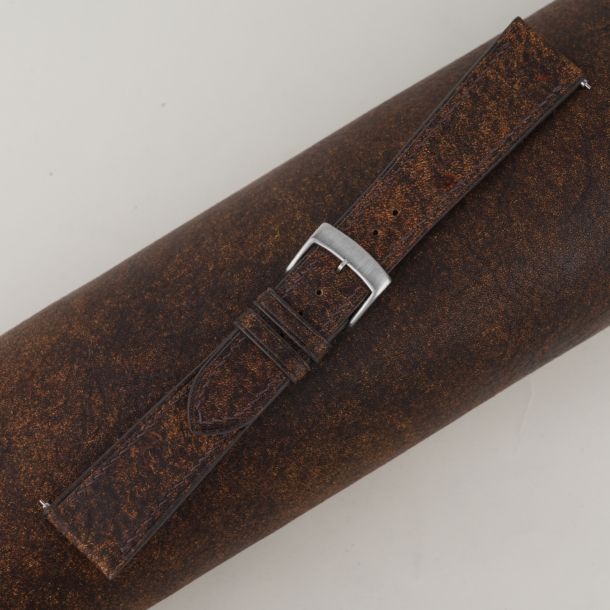 tawny brown habana leather watch strap