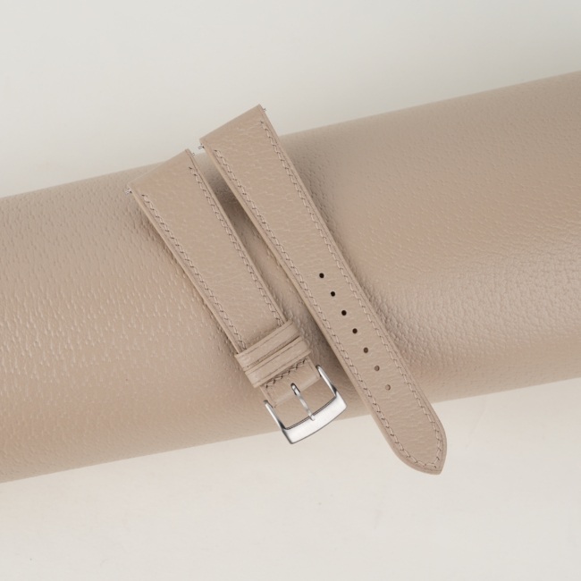 Beige Peccary Leather Watch Strap