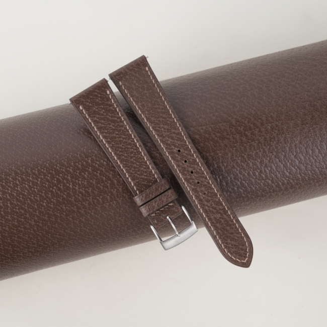 Dark Taupe Peccary Leather Watch Strap