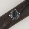 Double Padded Umber Brown Habana Leather Watch Strap