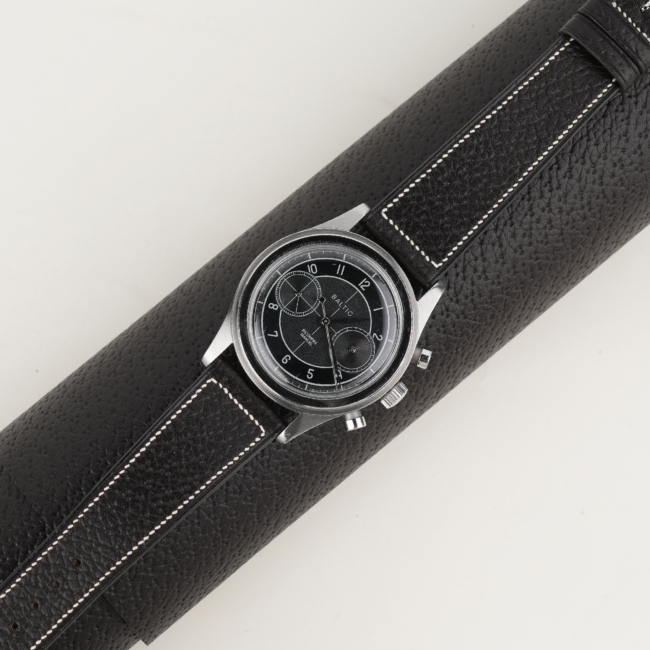 Micro Stitch Chocolate Peccary Leather Watch Strap