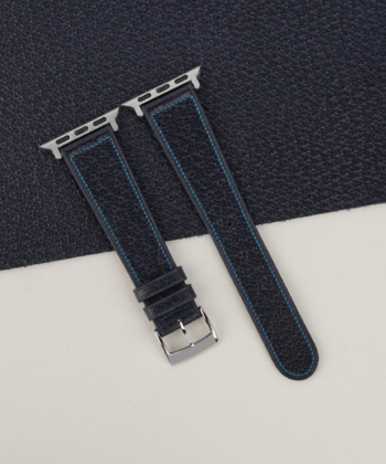 Micro Stitch Navy Peccary Leather Apple Watch Band