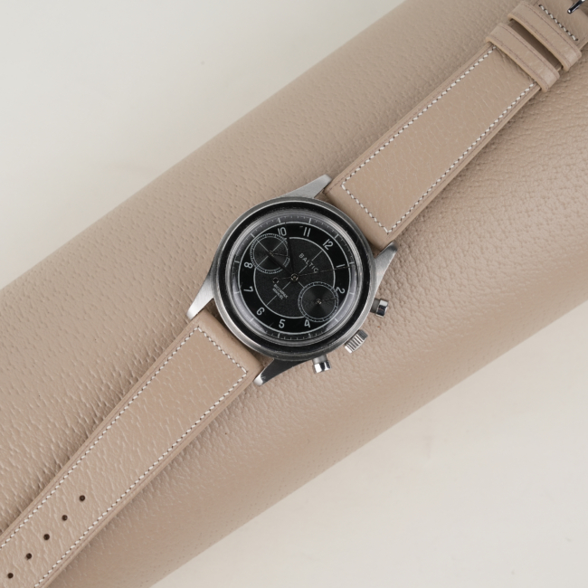 Micro Stitch Beige Peccary Leather Watch Strap