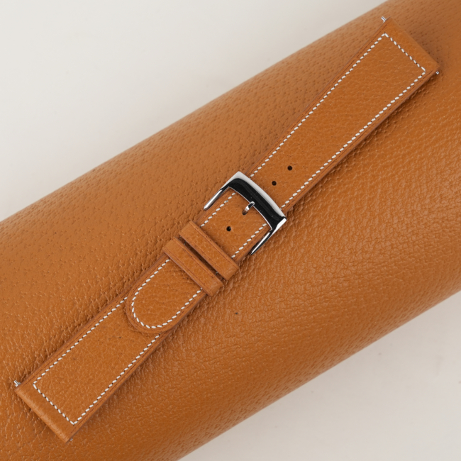 Micro Stitch Golden Peccary Leather Watch Strap