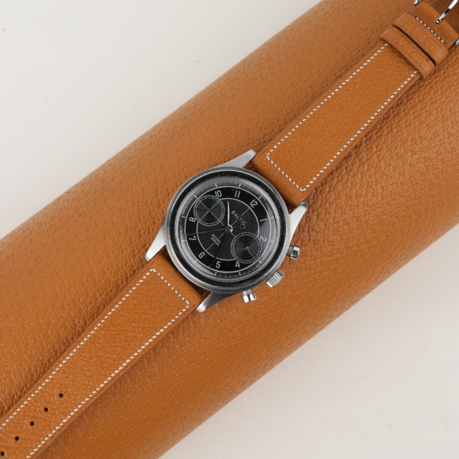 Micro Stitch Golden Peccary Leather Watch Strap