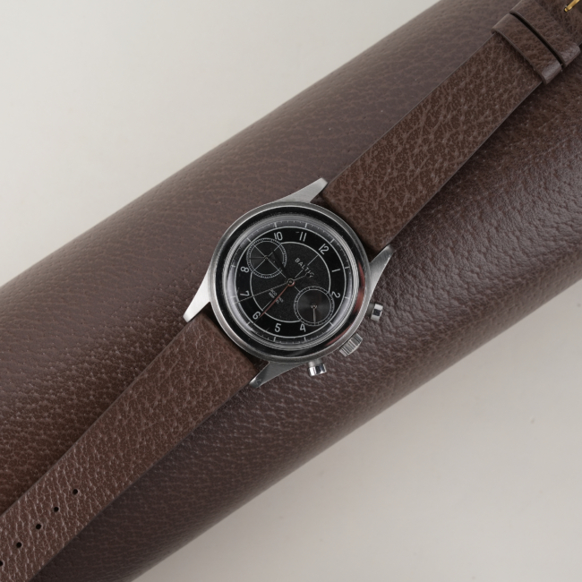 Vintage Dark Taupe Peccary Leather Watch Strap